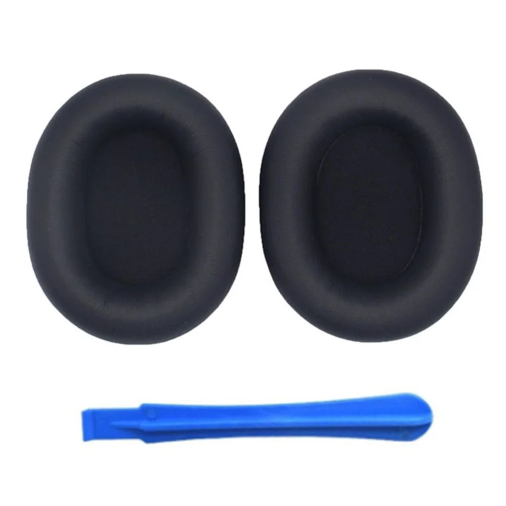 1 Pair For Sony WH-1000XM5 Replacement Earpad Headphone Silicone Ear Cap with Crowbar - Black - 1