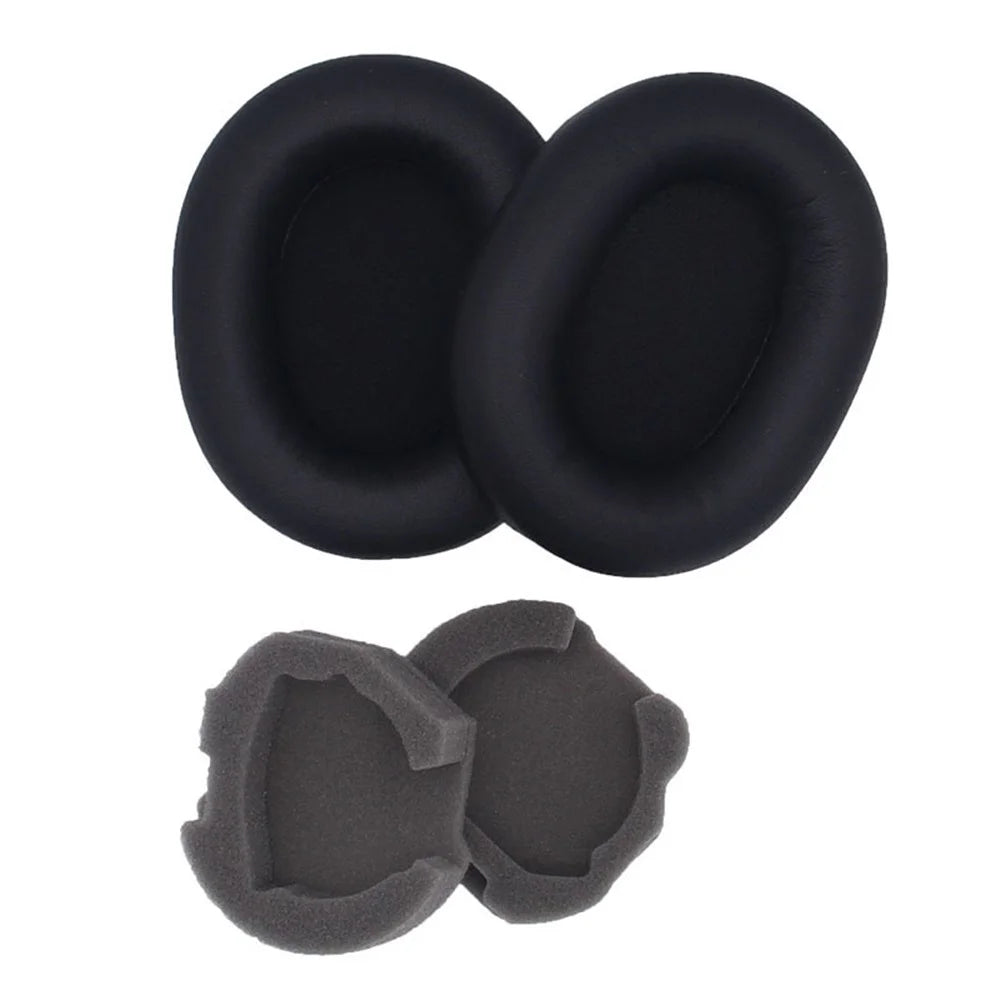 1 Pair For Sony WH-1000XM5 Replacement Earpad Headphone Silicone Ear Cap with Crowbar - Black - 7