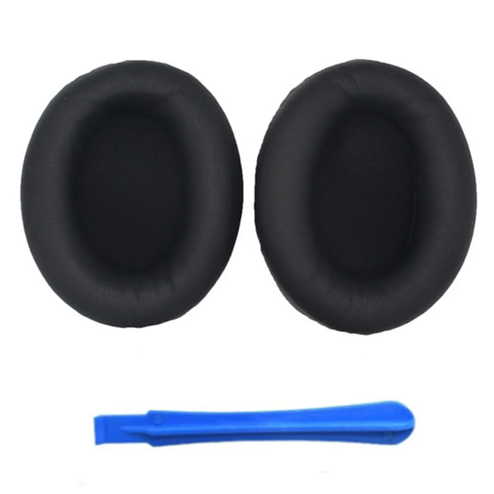 1 Pair Replacement Earpad for Sony WH-1000XM4 Headphone Silicone Ear Cap with Crowbar - Black - 1