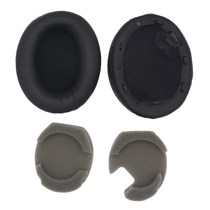 1 Pair Replacement Earpad for Sony WH-1000XM4 Headphone Silicone Ear Cap with Crowbar - Black - 3