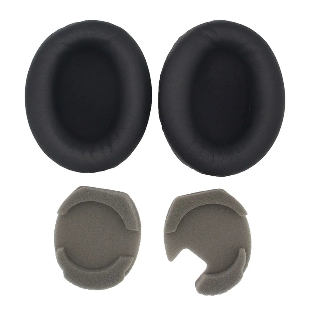 1 Pair Replacement Earpad for Sony WH-1000XM4 Headphone Silicone Ear Cap with Crowbar - Black - 4