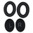 1 Pair Headphone Silicone Ear Cap for BOSE QuietComfort 45 Replacement Earpad with Crowbar - Black - 3