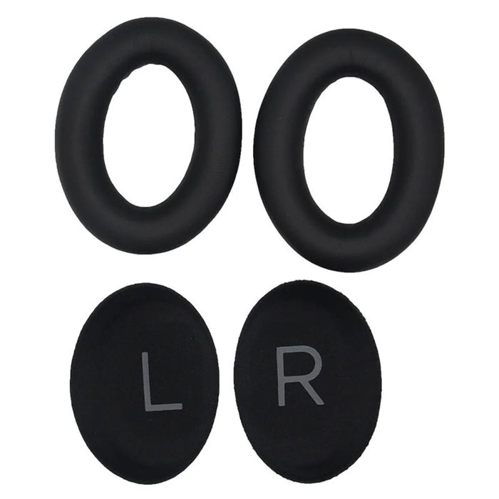 1 Pair Headphone Silicone Ear Cap for BOSE QuietComfort 45 Replacement Earpad with Crowbar - Black - 3