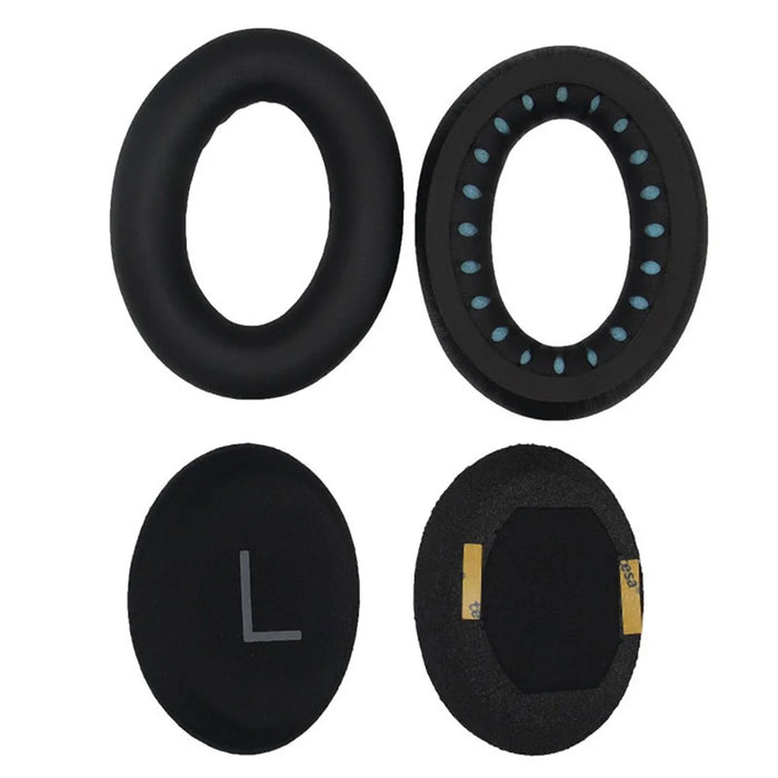 1 Pair Headphone Silicone Ear Cap for BOSE QuietComfort 45 Replacement Earpad with Crowbar - Black - 5