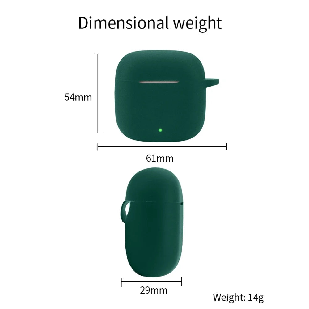 Dustproof Silicone Cover for Huawei FreeBuds SE 2 Bluetooth-compatible Earphone Protector Case with Anti-lost Buckle - Blackish Green - 7