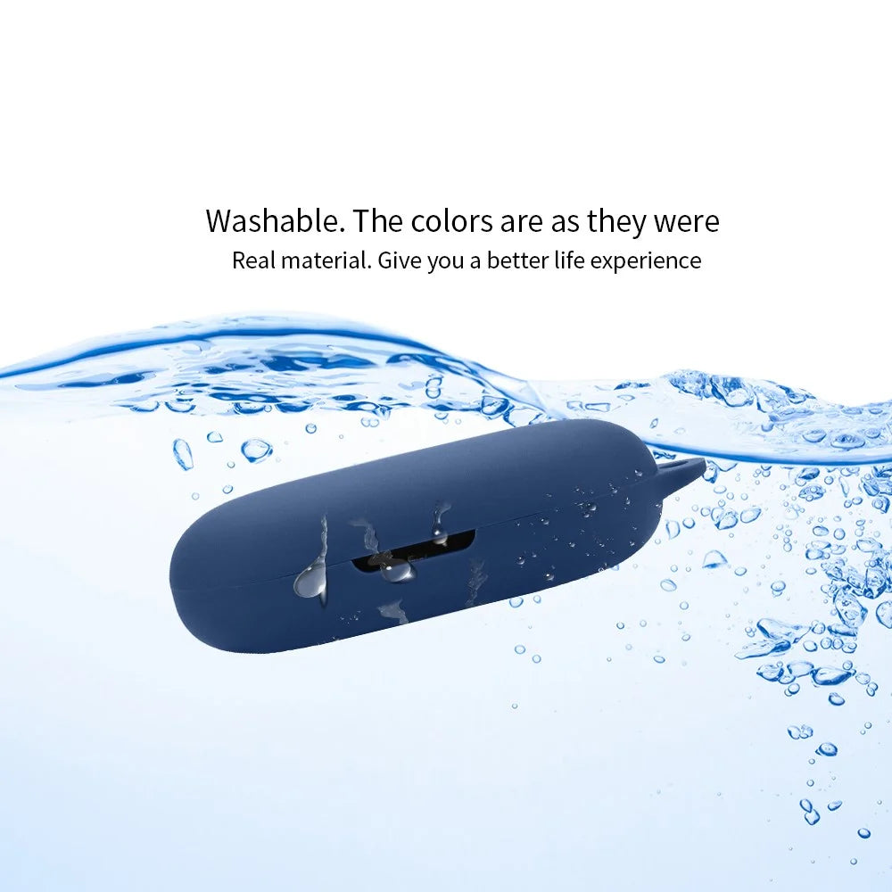 For 1MORE S30 Protection Cover Headset Silicone Case Wireless Headphone Sleeve with Buckle - Dark Blue - 6