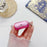 For Apple AirPods 3 Shockproof Epoxy PC Case Anti-Drop Bluetooth-compatible Earbuds Cover with Ring Buckle - Rose - 3