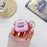 For Apple AirPods 3 Shockproof Epoxy PC Case Anti-Drop Bluetooth-compatible Earbuds Cover with Ring Buckle - Rose - 5