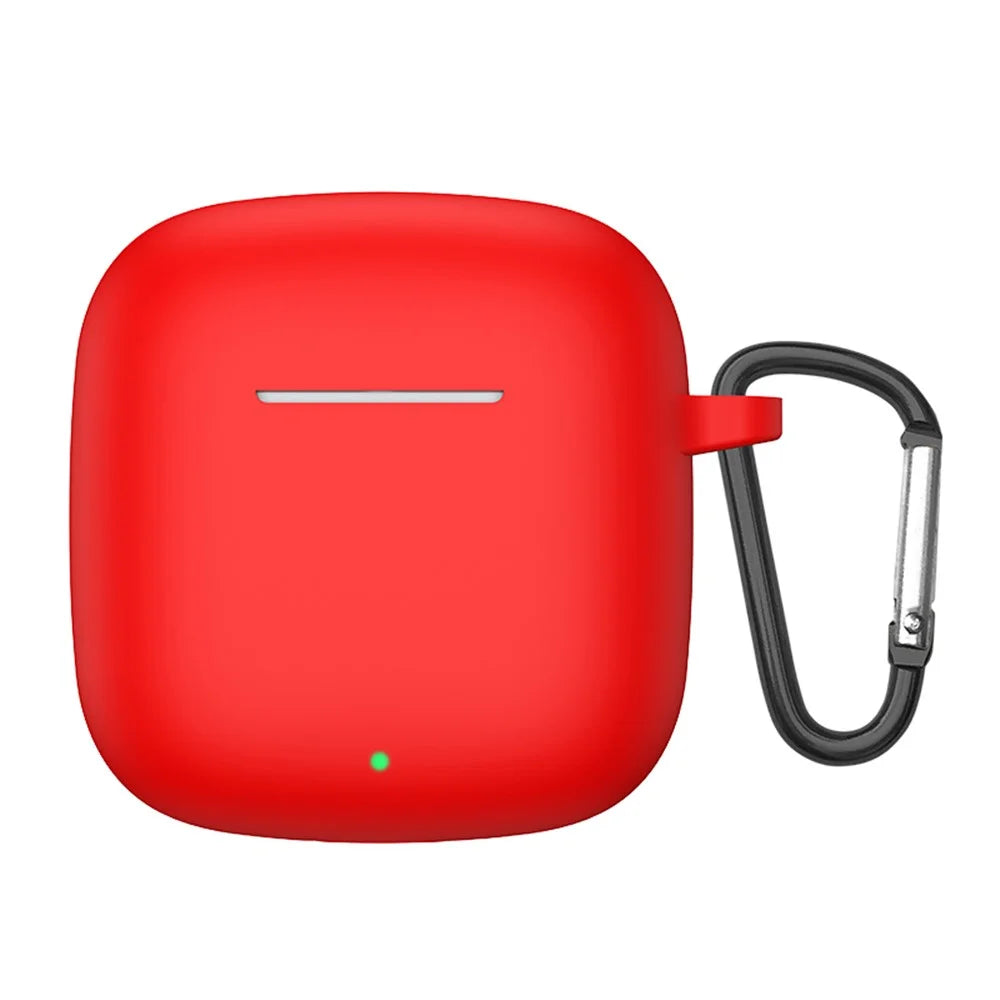 For Huawei FreeBuds SE 2 Charging Bin Sleeve Bluetooth-compatible Earphone Silicone Case Headphone Cover with Buckle - Red - 1