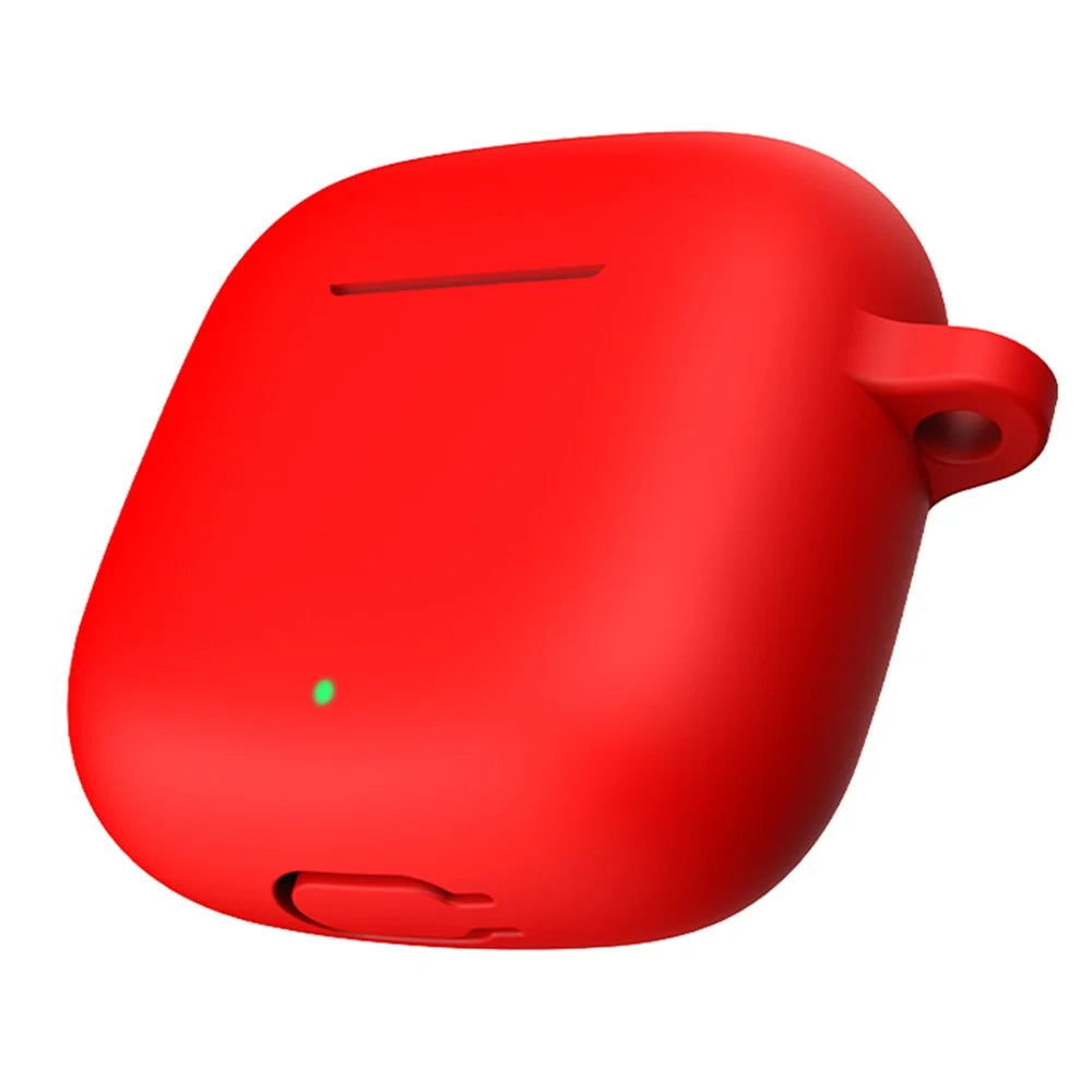 For Huawei FreeBuds SE 2 Charging Bin Sleeve Bluetooth-compatible Earphone Silicone Case Headphone Cover with Buckle - Red - 5