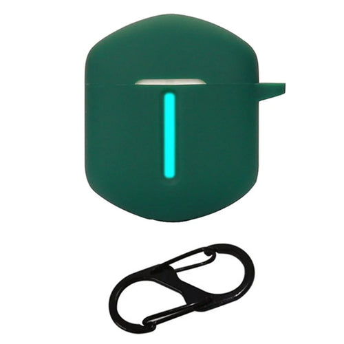 For EDIFIER HECATE GT2 Charging Bin Sleeve Bluetooth-compatible Earphone Silicone Case Headphone Cover with Buckle - Blackish Green - 1