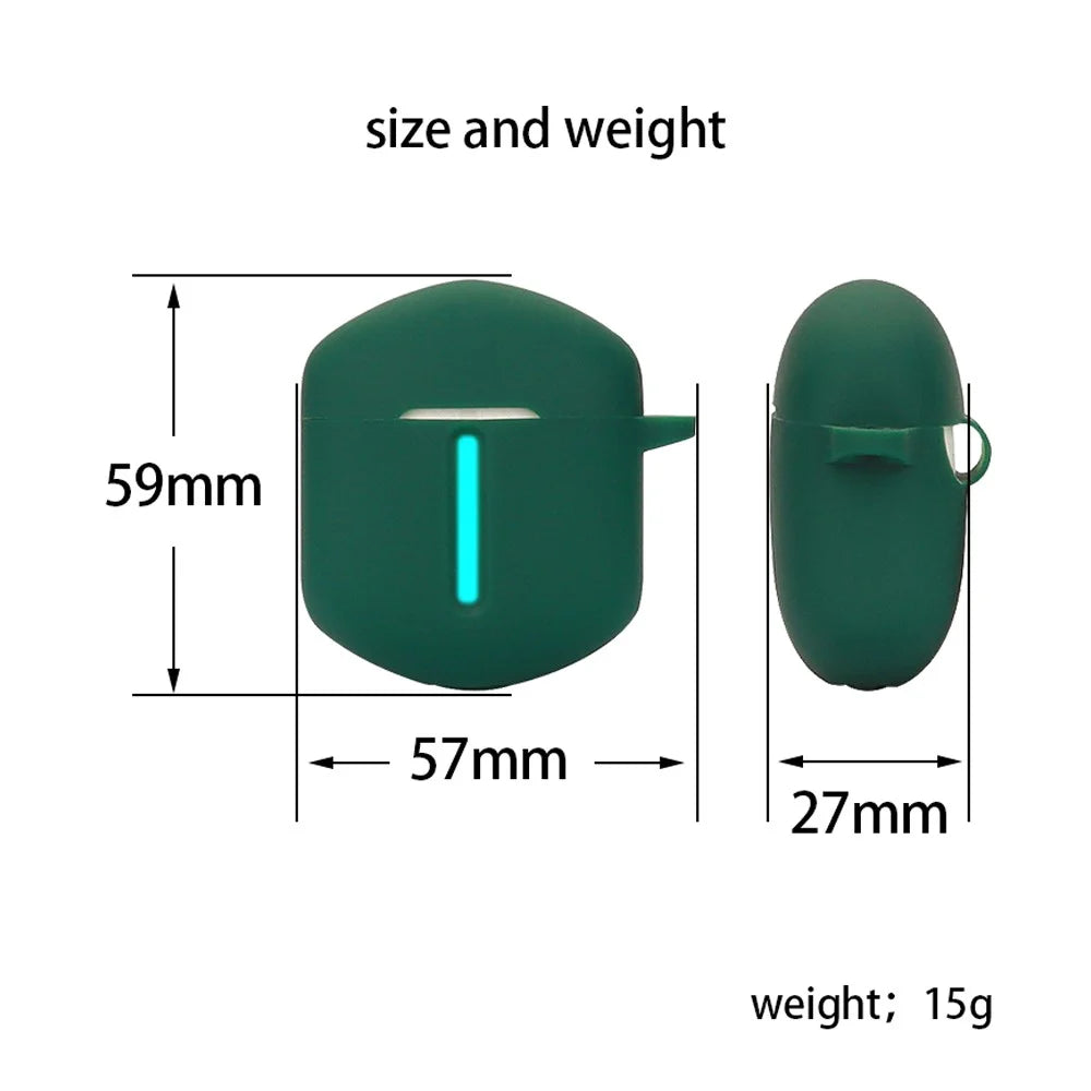 For EDIFIER HECATE GT2 Charging Bin Sleeve Bluetooth-compatible Earphone Silicone Case Headphone Cover with Buckle - Blackish Green - 7