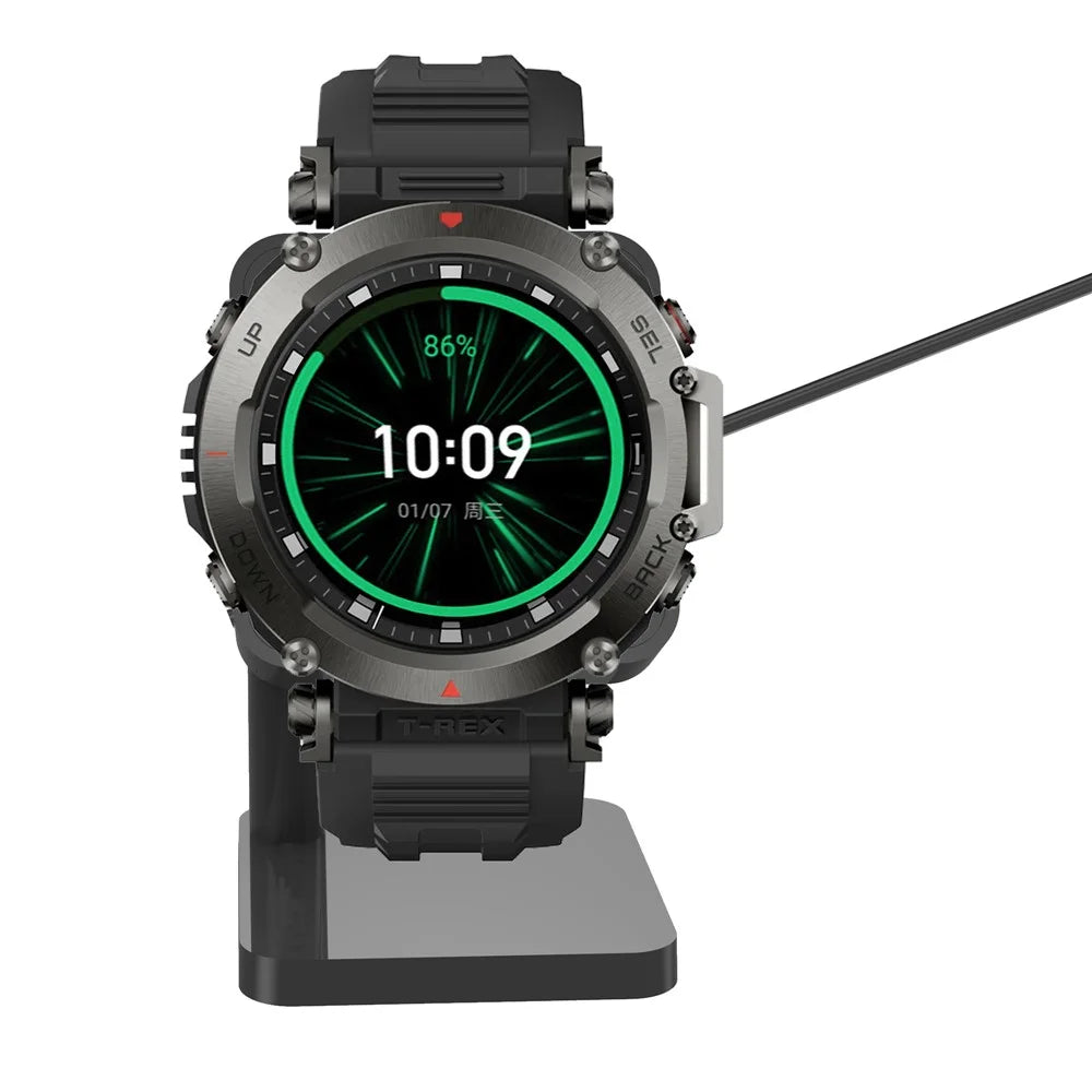 Mini Charger Stand for Huami Amazfit T-rex Ultra , Smart Watch Charging Dock with USB Cable - 2