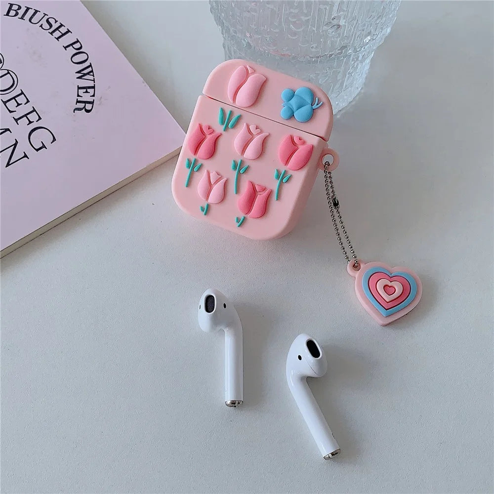 Silicone Case for Apple AirPods with Charging Case (2016) / (2019) / AirPods with Wireless Charging Case (2019) Earphone Cover with Pendant - 5