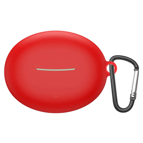 Earbud Silicone Case for Xiaomi Redmi Buds 4 Active Bluetooth-compatible Earphone Protective Cover with Buckle - Red - 1