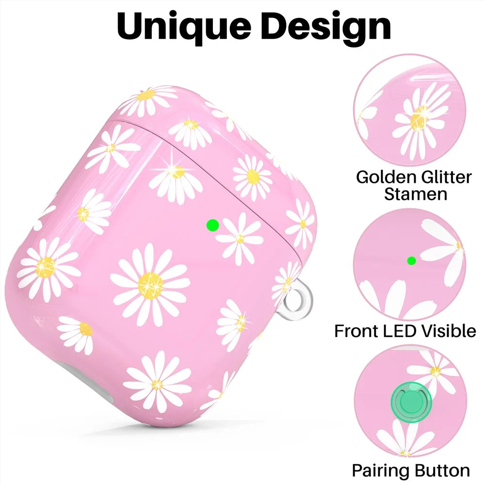 AHASTYLE PT-LC142-A-DY For AirPods with Wireless Charging Case (2019) / AirPods with Charging Case (2019) / (2016) Splittable Cover TPU Case - Pink - 3
