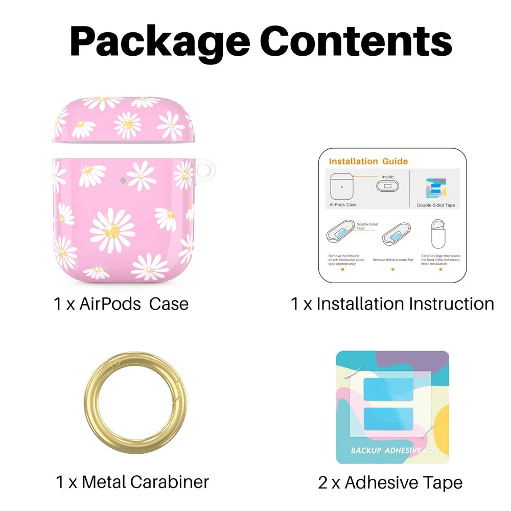 AHASTYLE PT-LC142-A-DY For AirPods with Wireless Charging Case (2019) / AirPods with Charging Case (2019) / (2016) Splittable Cover TPU Case - Pink - 6