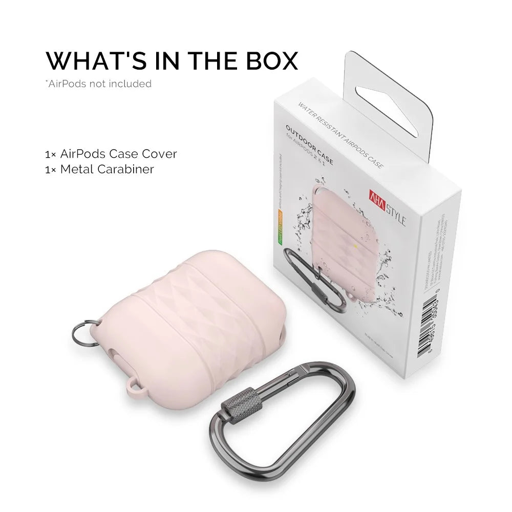 AHASTYLE PT79 For AirPods with Wireless Charging Case (2019) / AirPods with Charging Case (2019) / (2016) Anti-drop Cover Silicone Sleeve - Pink - 7