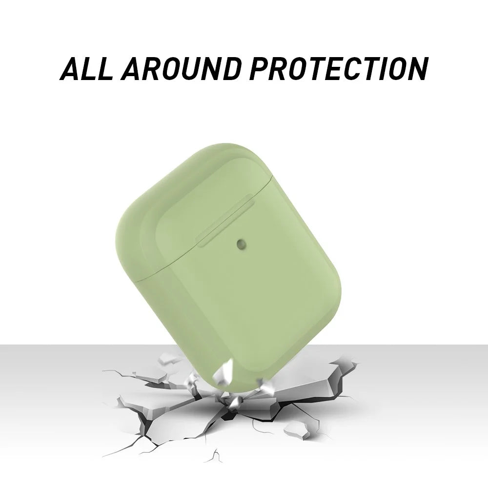 AHASTYLE PT88 Silicone Case for AirPods with Charging Case (2016) / (2019) / AirPods with Wireless Charging Case (2019) Earphone Cover - Green - 4