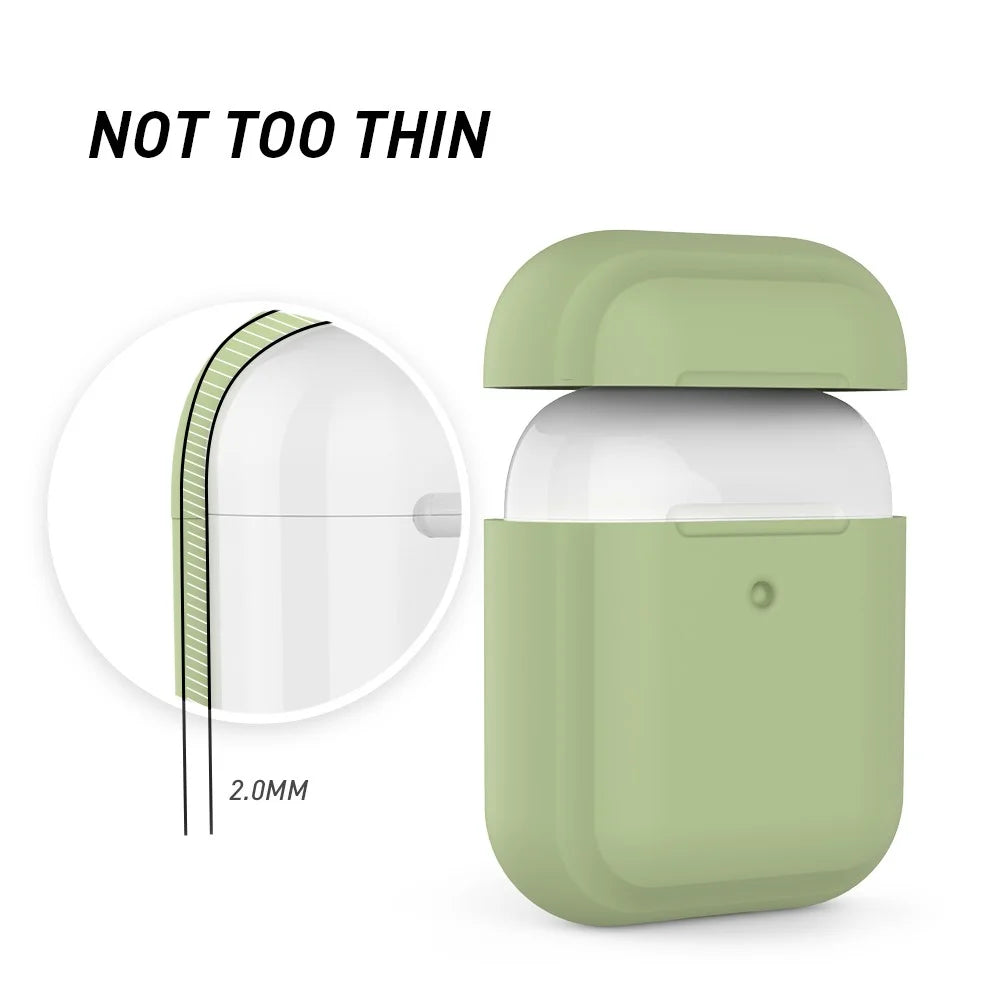 AHASTYLE PT88 Silicone Case for AirPods with Charging Case (2016) / (2019) / AirPods with Wireless Charging Case (2019) Earphone Cover - Green - 5
