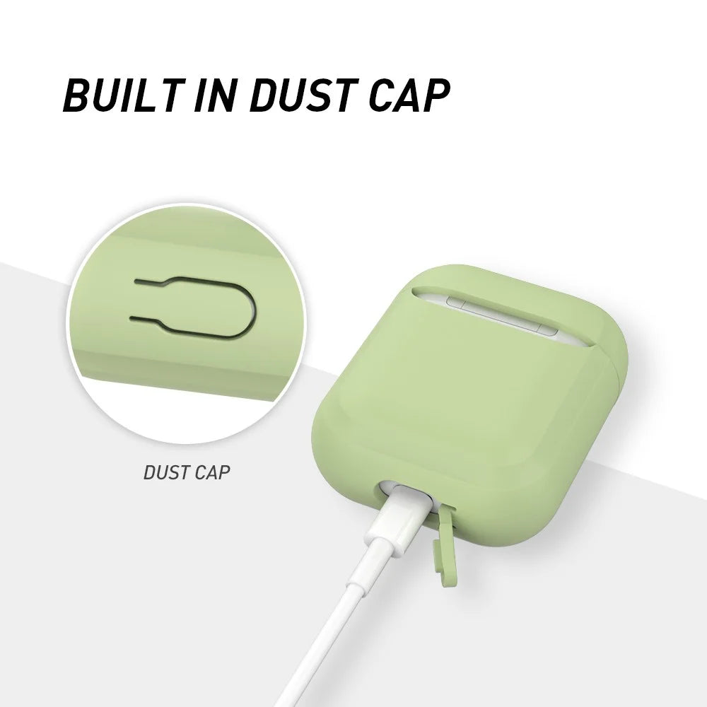 AHASTYLE PT88 Silicone Case for AirPods with Charging Case (2016) / (2019) / AirPods with Wireless Charging Case (2019) Earphone Cover - Green - 6