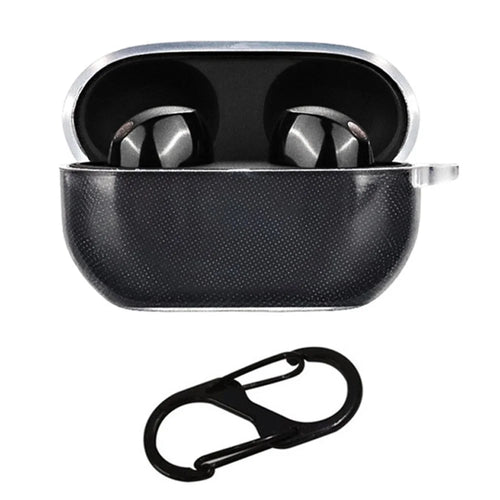 For Sony WF-1000XM5 Charging Bin Sleeve Clear Bluetooth-compatible Earphone TPU Case Cover with Buckle - 1