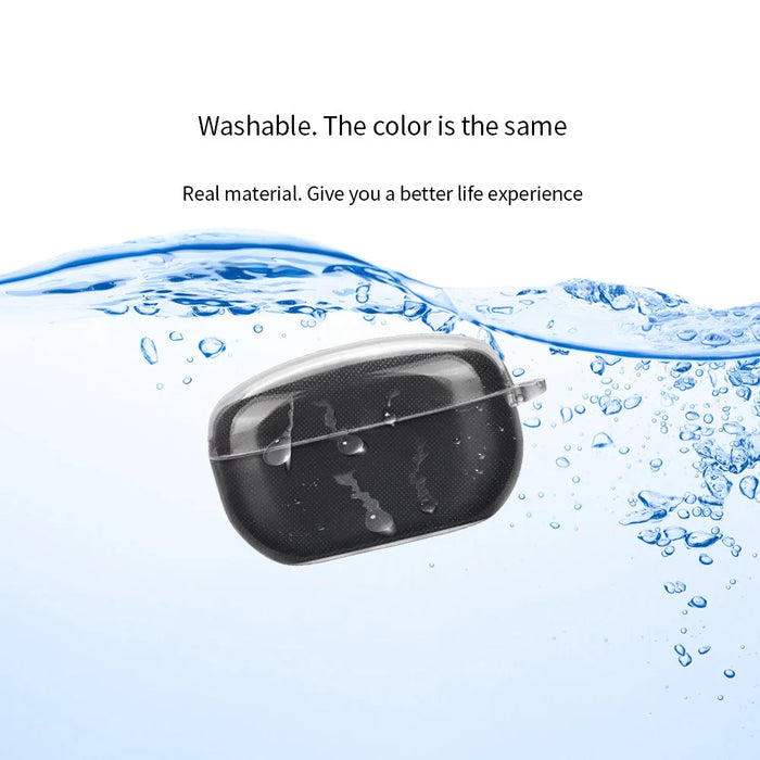 For Sony WF-1000XM5 Charging Bin Sleeve Clear Bluetooth-compatible Earphone TPU Case Cover with Buckle - 5