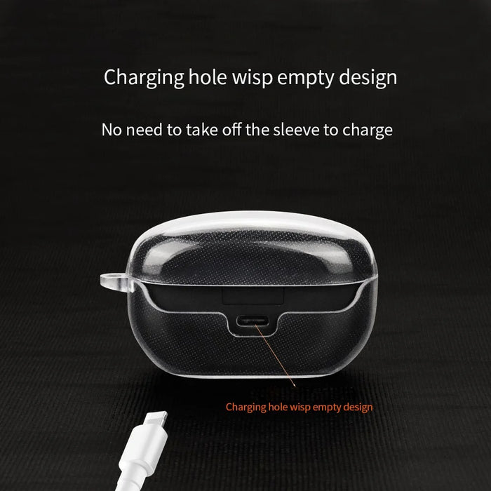 For Sony WF-1000XM5 Charging Bin Sleeve Clear Bluetooth-compatible Earphone TPU Case Cover with Buckle - 6