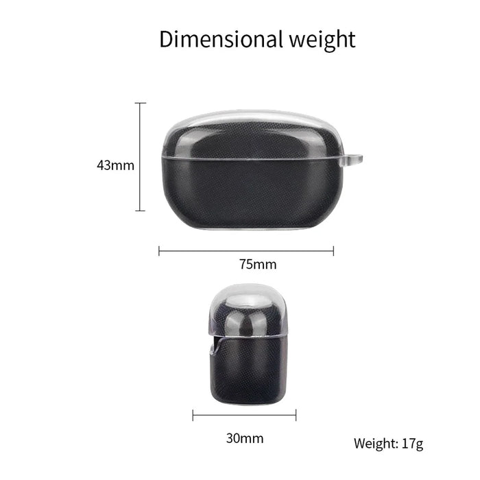 For Sony WF-1000XM5 Charging Bin Sleeve Clear Bluetooth-compatible Earphone TPU Case Cover with Buckle - 7