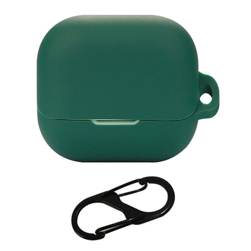 For Libratone AIR+3 Bluetooth-compatible Earphone Anti-drop Case Silicone Protective Cover with Anti-lost Buckle - Blackish Green - 1