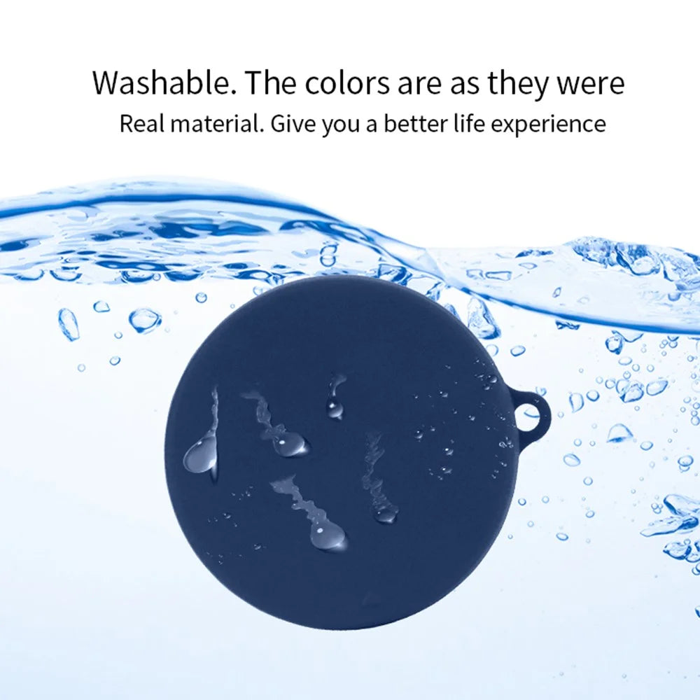 For Oraimo FreePods 4 Earphone Anti-drop Sleeve Silicone Protective Cover with Anti-lost Buckle - Dark Blue - 4
