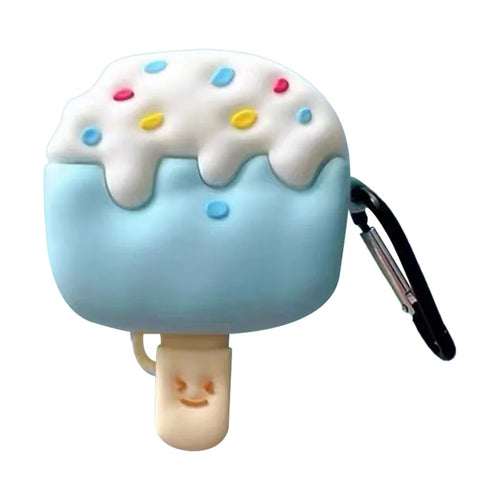 For Apple AirPods Pro  /  Pro 2 Ice Cream Design Earphone Protective Cover Silicone Case with Anti-lost Buckle - 1