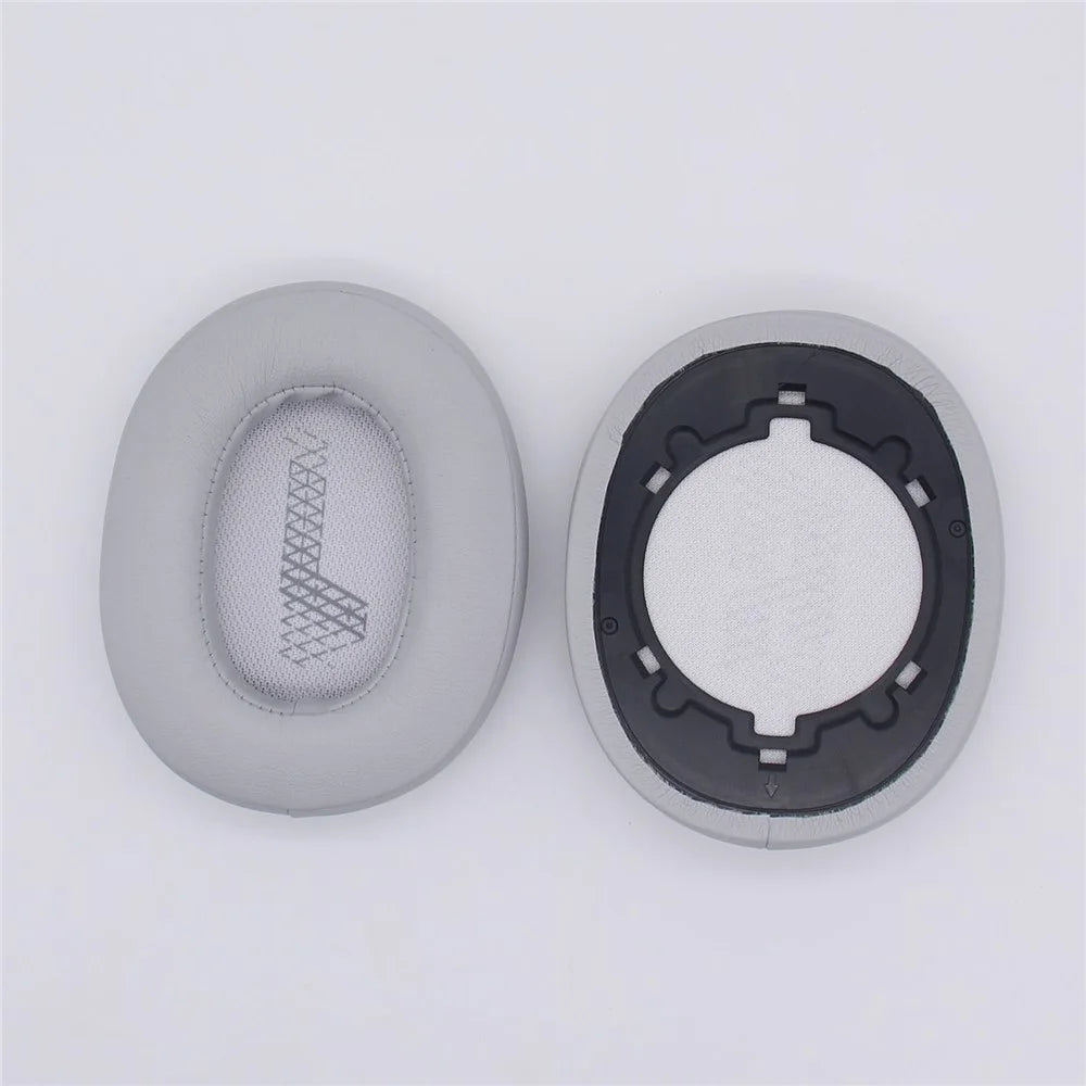 1 Pair Headphone Earpads for JBL LIVE 500BT, Replacement Soft Protein Leather Earphone Ear Cushion Pad - Grey - 7