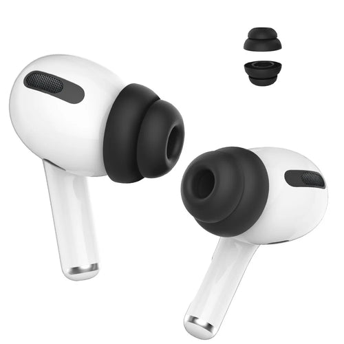 AHASTYLE PT99-2 1 Pair Earbud Ear Tips for Apple AirPods Pro 2  /  AirPods Pro Bluetooth-compatible Earphone Silicone Caps Cover, Size S - Black - 1