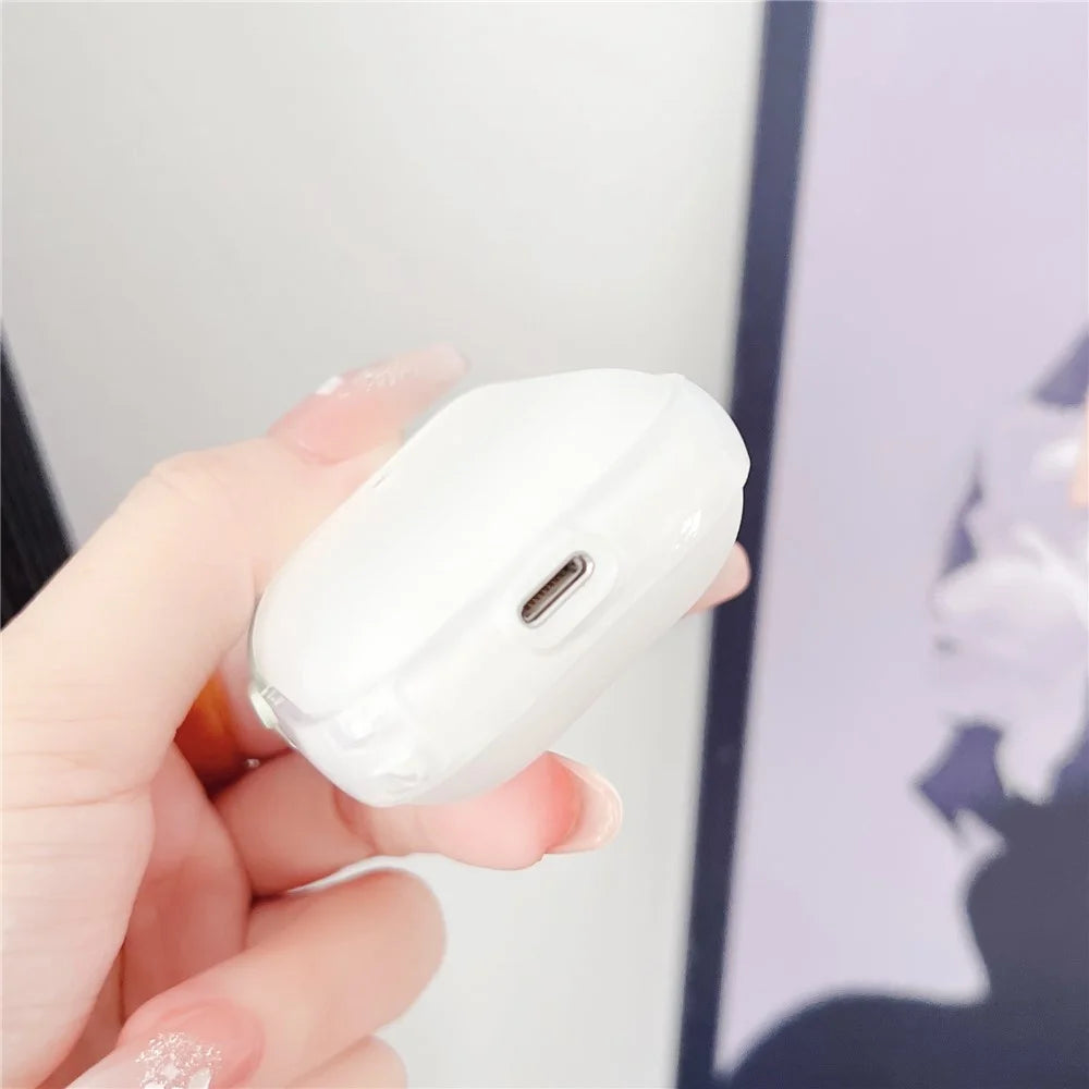 TPU + PC Case for Apple AirPods with Charging Case (2016) / (2019) / AirPods with Wireless Charging Case (2019) , Earphone Protective Cover with Strap - Green+Transparent - 5