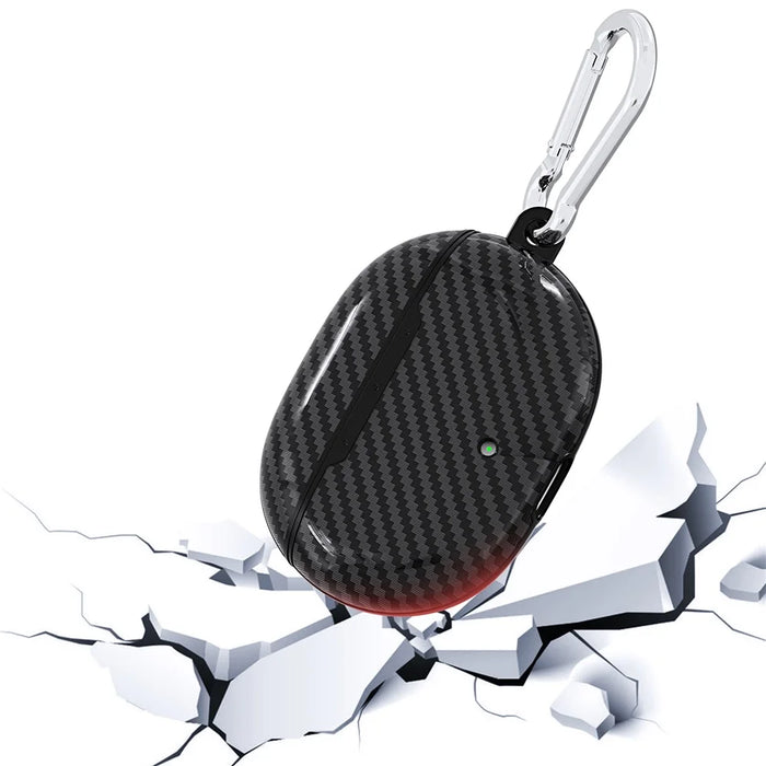 For Huawei Freebuds Pro Earphone Cover Carbon Fiber Texture TPU Case Wireless Bluetooth-compatible Headset Sleeve - Black - 2