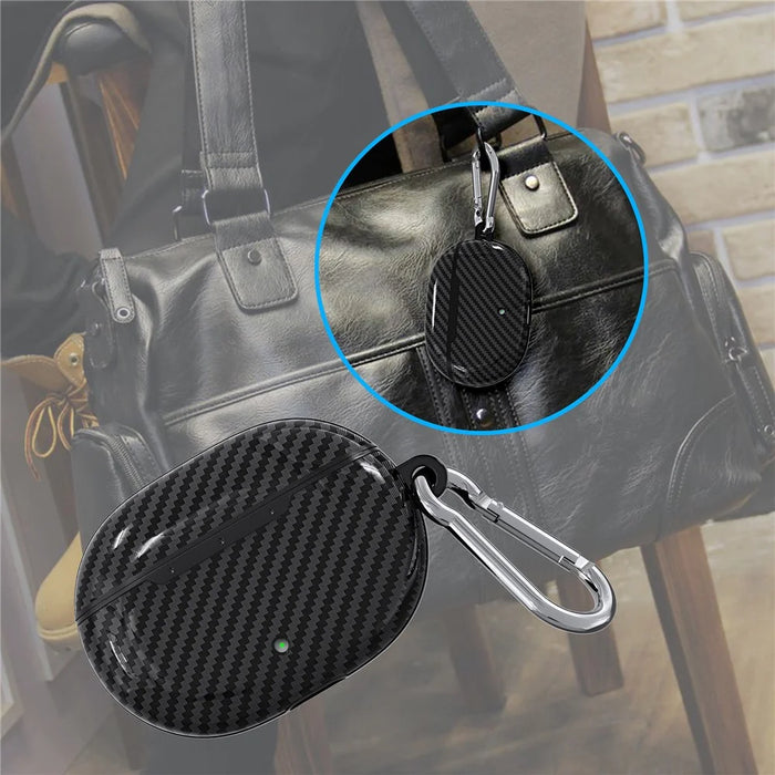 For Huawei Freebuds Pro Earphone Cover Carbon Fiber Texture TPU Case Wireless Bluetooth-compatible Headset Sleeve - Black - 3