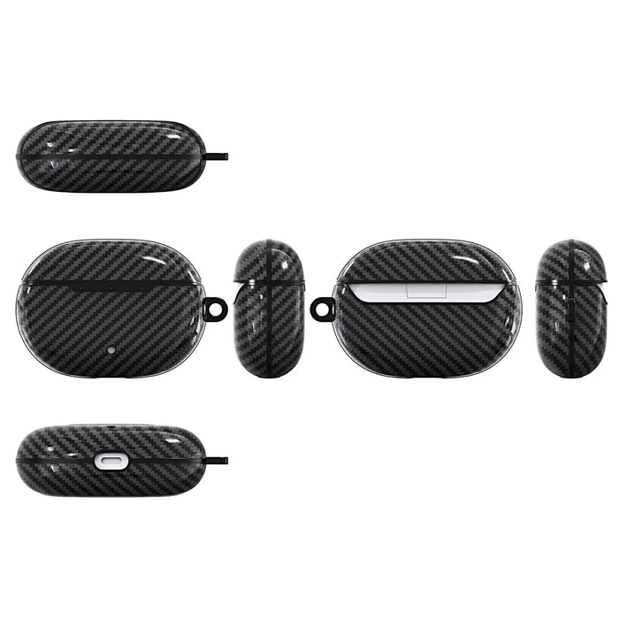 For Huawei Freebuds Pro Earphone Cover Carbon Fiber Texture TPU Case Wireless Bluetooth-compatible Headset Sleeve - Black - 4