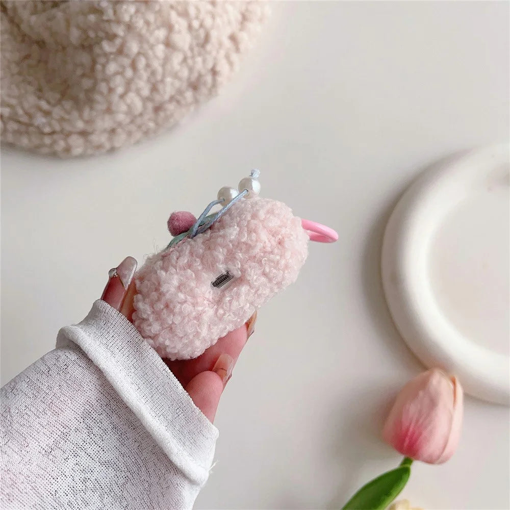 For Apple AirPods Pro Star Pearl Design Earphone Cover Fluff TPU Headphone Case with Ring Buckle - 5