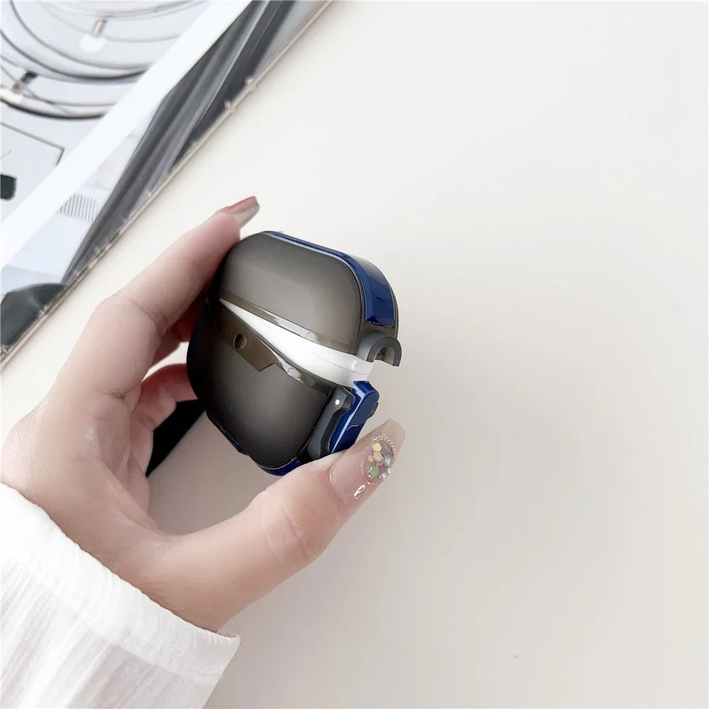 Leica Series Soft TPU Earphones Cover Protector for AirPods Pro 2 Dual Color Bluetooth-compatible Earbuds Case with Strap - Blue - 4