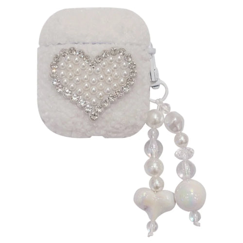 Earphone Case with Pendant for Apple AirPods with Charging Case (2016) / (2019) / AirPods with Wireless Charging Case (2019) TPU Fur Fluffy Cover - 1