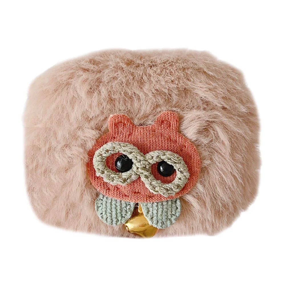 For AirPods Pro 2 Cartoon Owl Soft Plush Bluetooth-compatible Earphone Case Anti-drop Cover with Buckle - 2