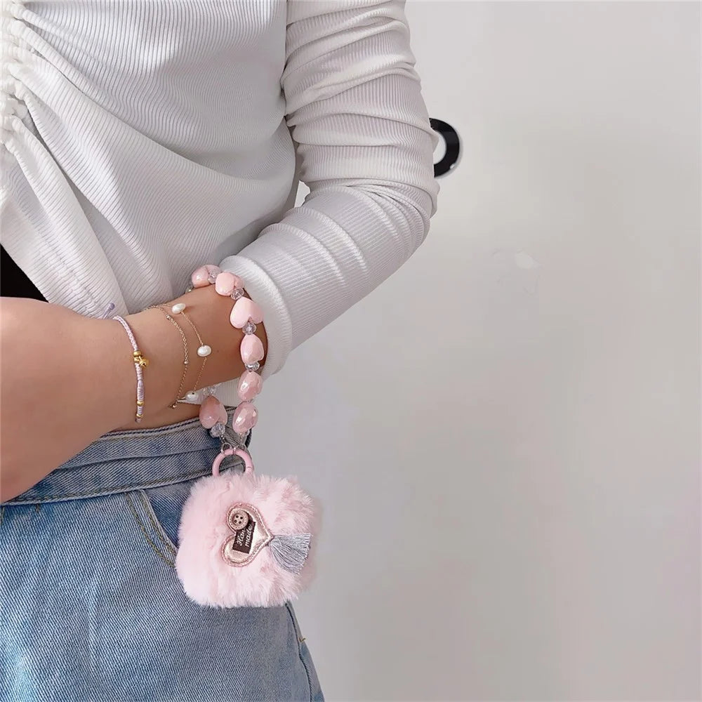 For Apple AirPods with Charging Case (2016) / (2019) / AirPods with Wireless Charging Case (2019) Cover Soft Plush TWS Headset Case - 4