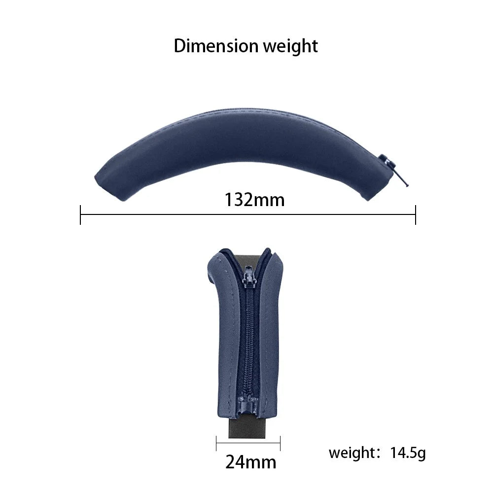 For Sony WH-XB910N Headphone Head Beam Cover Headband Soft Silicone Protective Sleeve - Dark Blue - 4