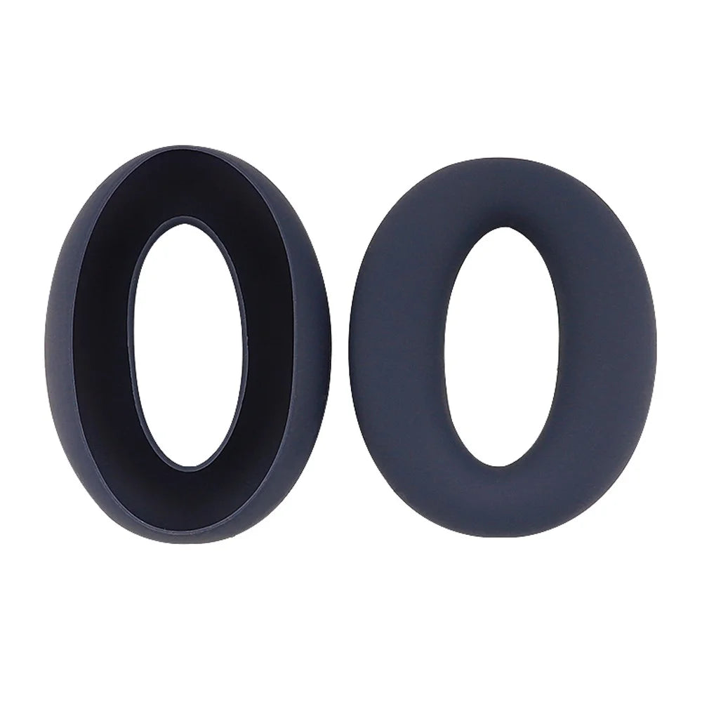 For Sony WH-XB910N Headphone Head Beam + Earpad Covers Set Silicone Protective Sleeve - Dark Blue - 4