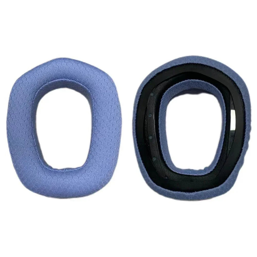 For Logitech G435 1 Pair Headphone Earpads Mesh Cloth + Sponge Replace Earmuffs - Blue - 1