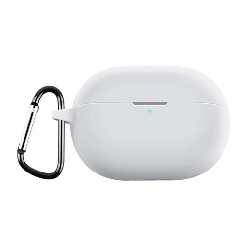 For Huawei FreeBuds Pro 3 Silicone Case Anti-drop Earphone Cover with Carabiner - White - 1