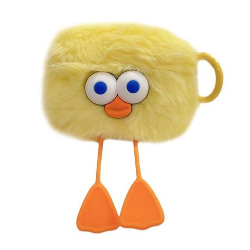 For Apple AirPods Pro 2 Earphone Case Cartoon Duck Fluffy Earbud Cover with Ring Buckle - Duck Feet - 1