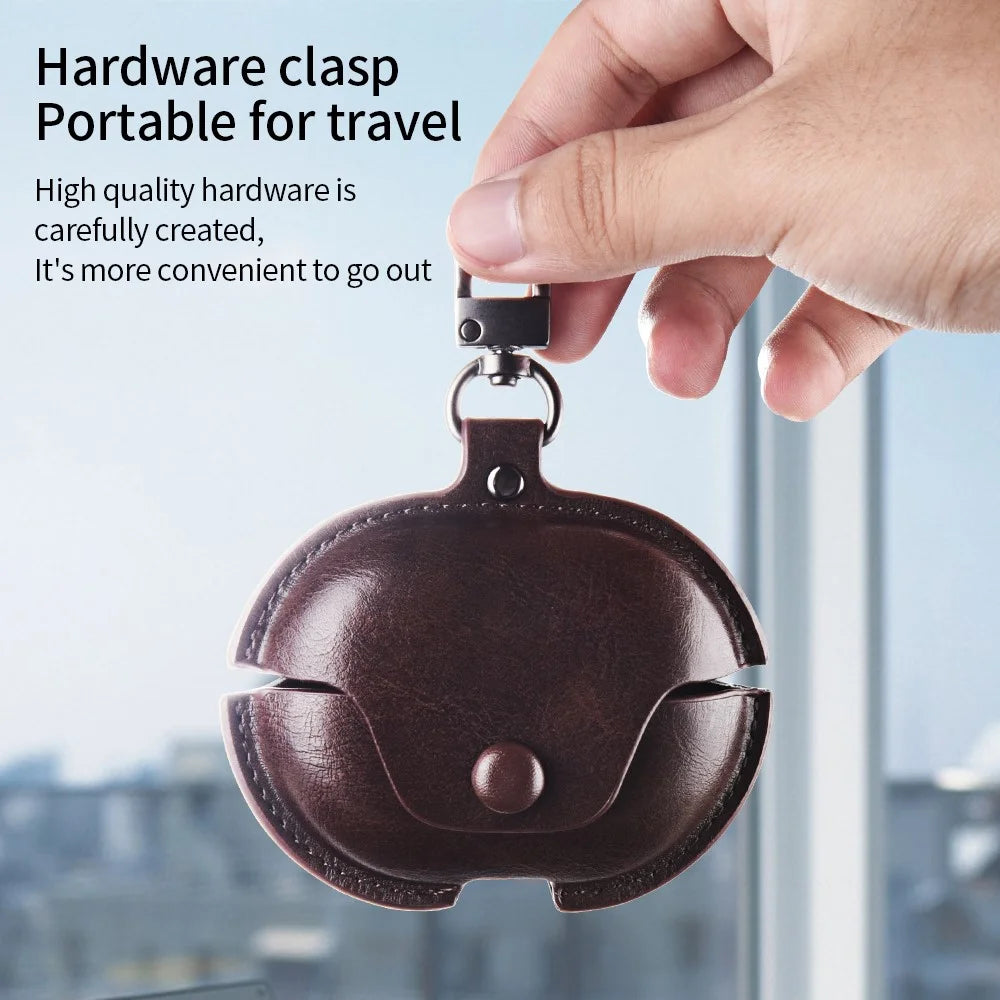 For Huawei FreeBuds Pro 4 / FreeBuds Pro 3 Charging Case Cover Anti-Drop Bluetooth-compatible Headset PU leather Cover - Brown - 2