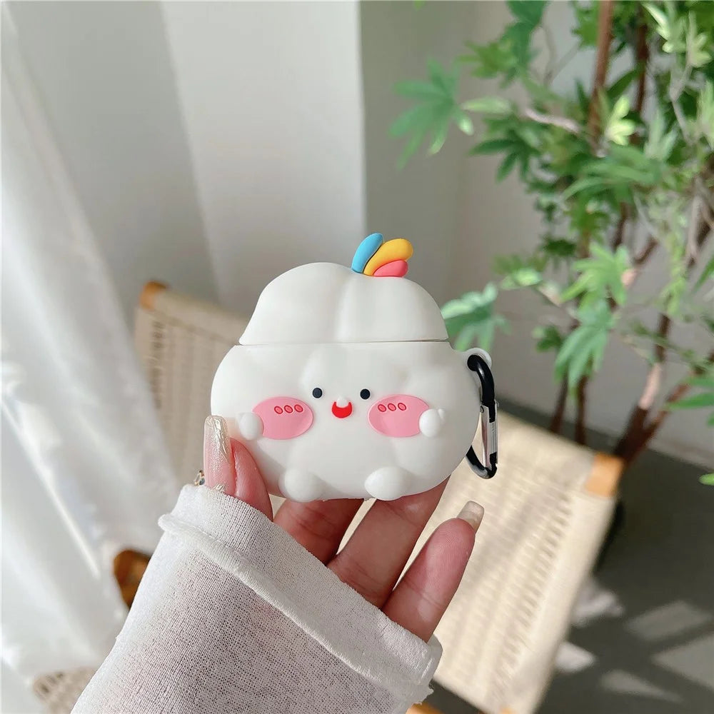 For Apple AirPods 3 Earphone Silicone Case Cute Cloud Design Anti-drop Earbud Cover - 2
